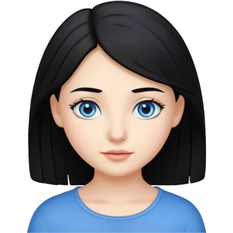 Diana cute girl with black hair emoji