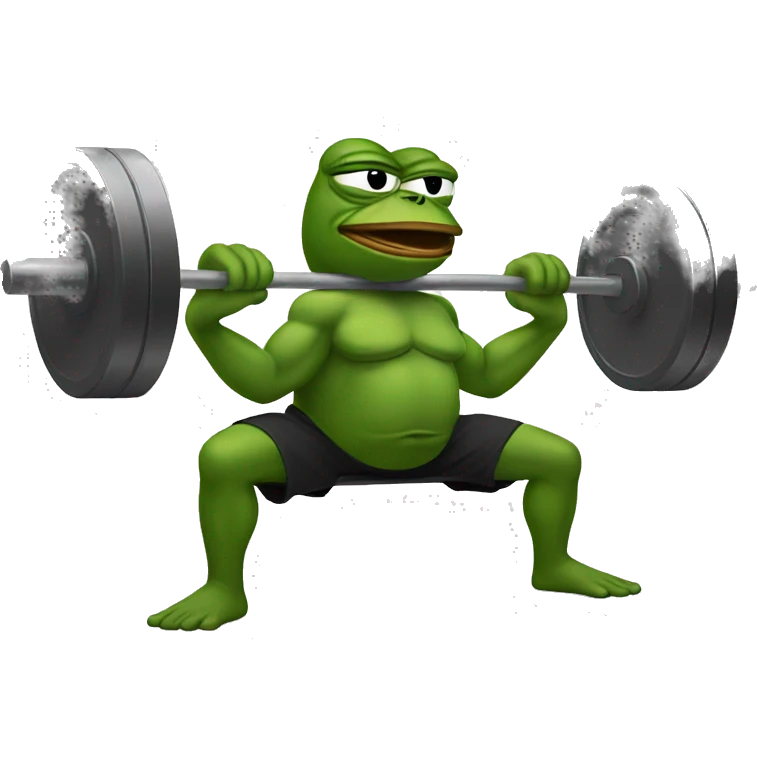 pepe the frog bench press emoji