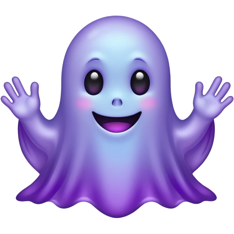cute purple ghost emoji