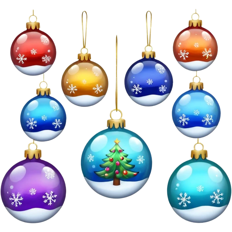 Christmas tree decorations snow emoji