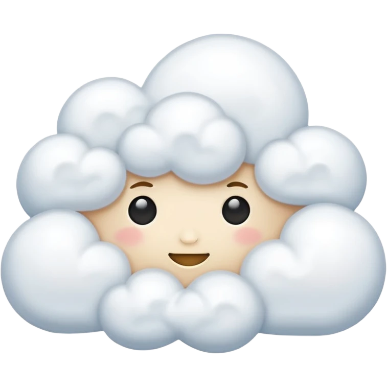 heaven cloud without face emoji