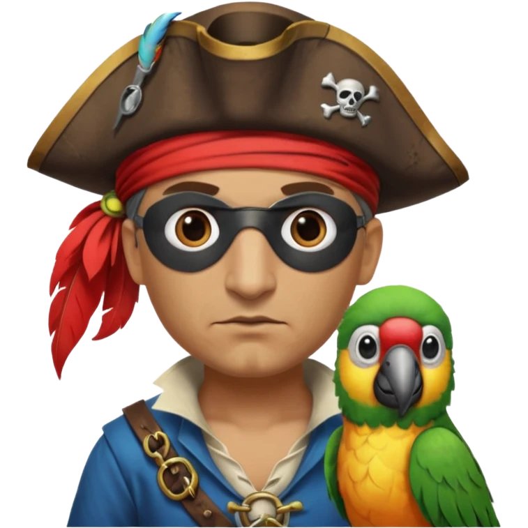 pirate and parrot emoji