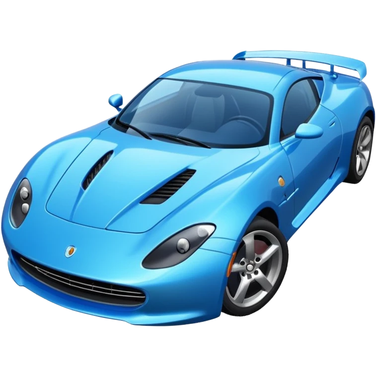 Blue sports car  emoji