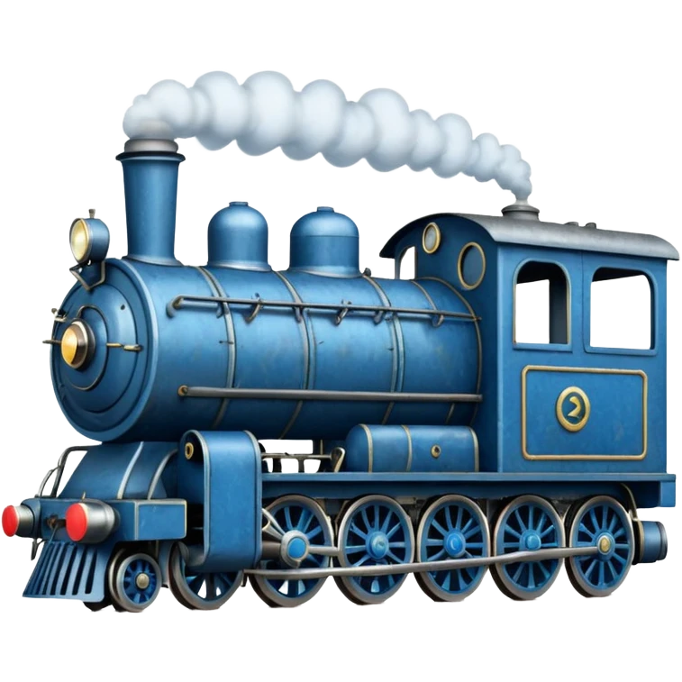 Make a blue steam train emoji
