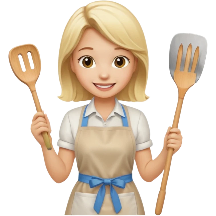 Blonde girl, cooking , cleaning  emoji