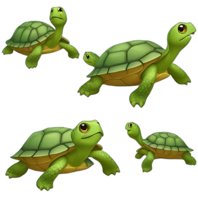 Tortue sur loute emoji