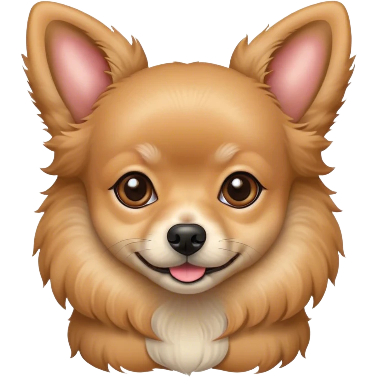 Pomeranian poodle chihuahua mix sharp ears emoji