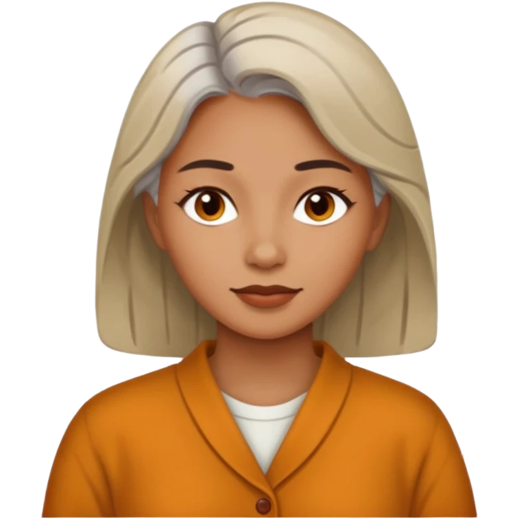 Falla adulta, no capelli bianchi e no vecchia con il pigiama emoji