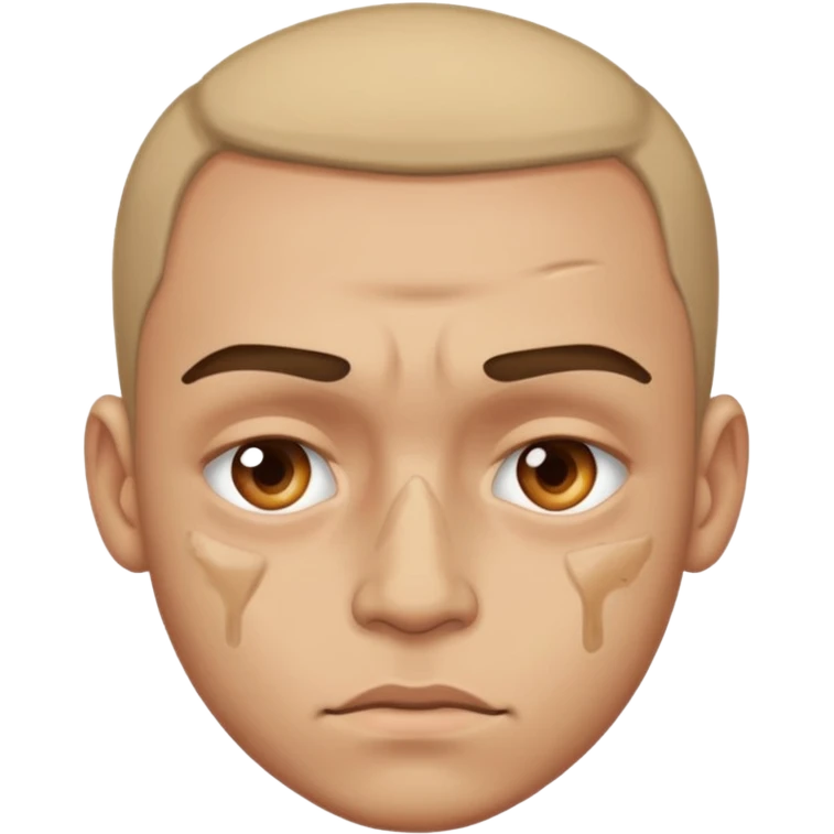 bruises near the man's eye emoji
