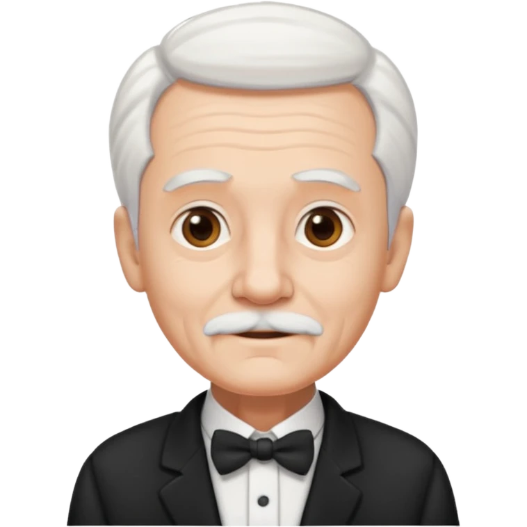 ai aik old man with white hair wearing waitor dress emoji