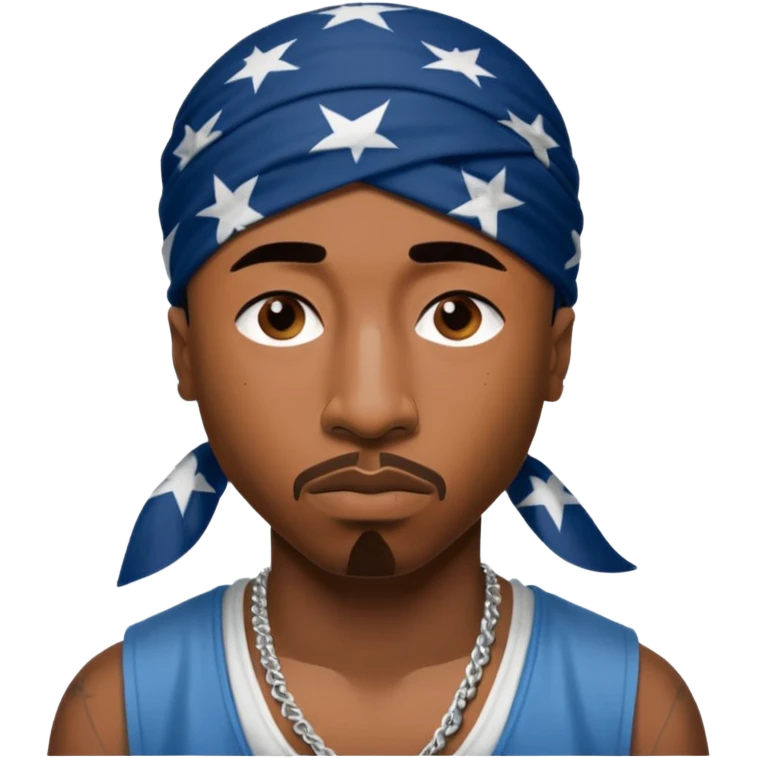 2Pac face emoji