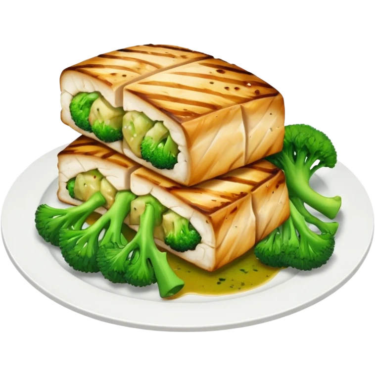 Mahi mahi and broccoli  emoji