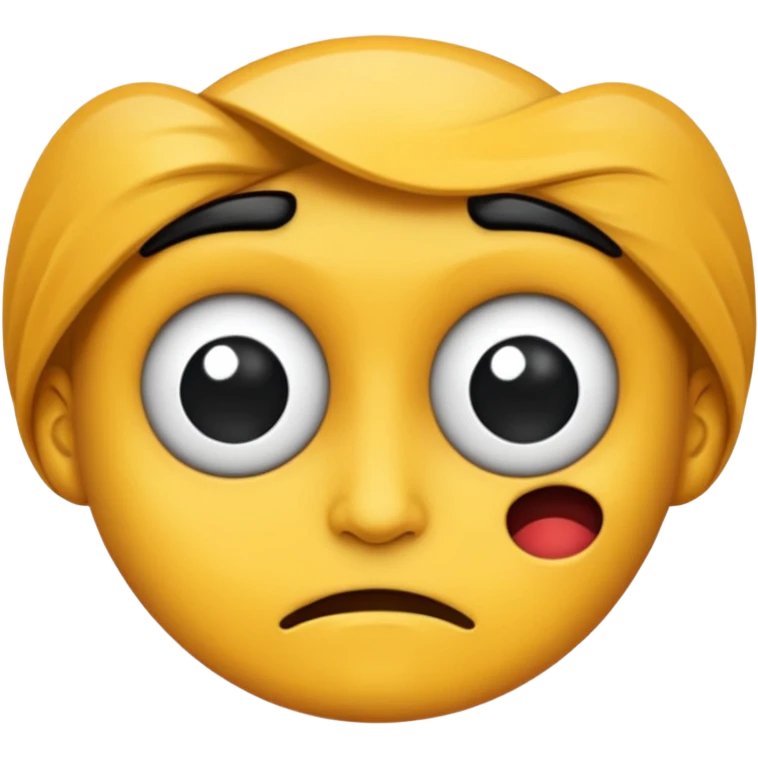 Make a distorted face emoji