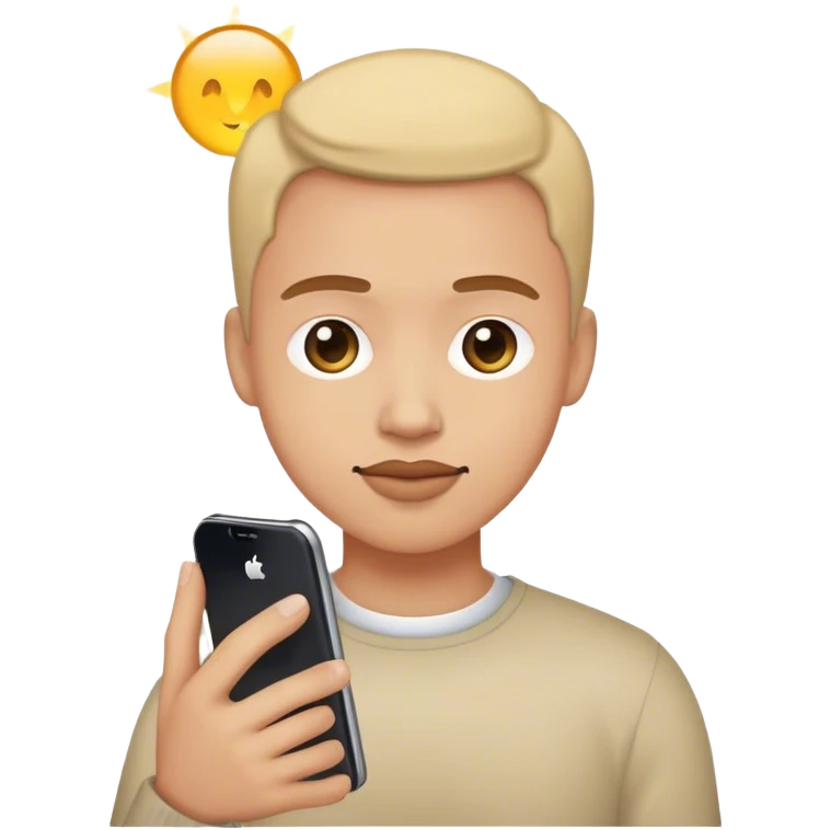 user with smartphone emoji