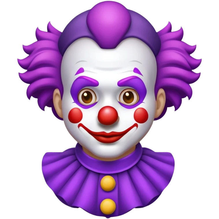 клоун в фиолетовых цветах emoji