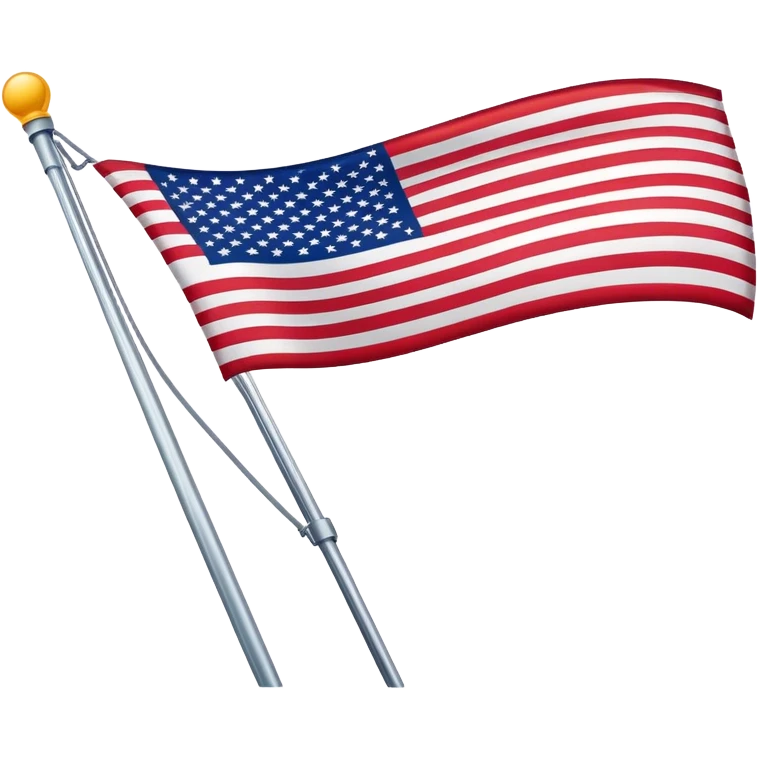 Upside down us flag without flag pole emoji