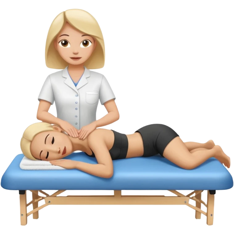 woman getting a massage without any products emoji