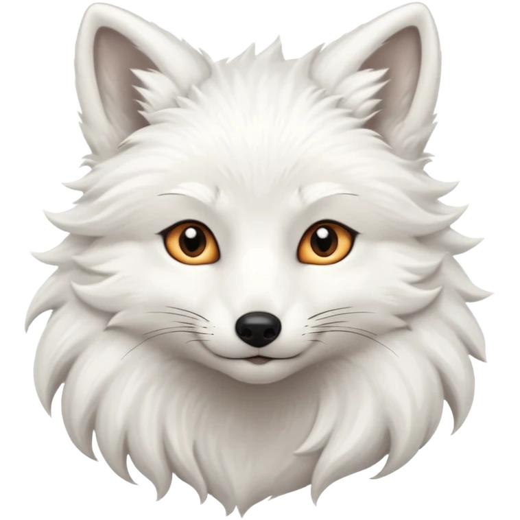 Seductive white fox emoji
