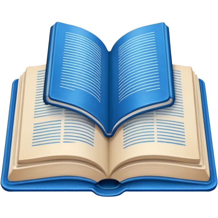 Opened book blue emoji