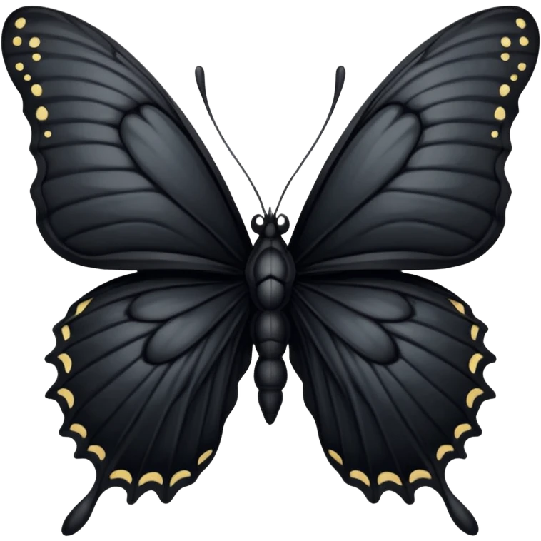 Scary black butterfly emoji