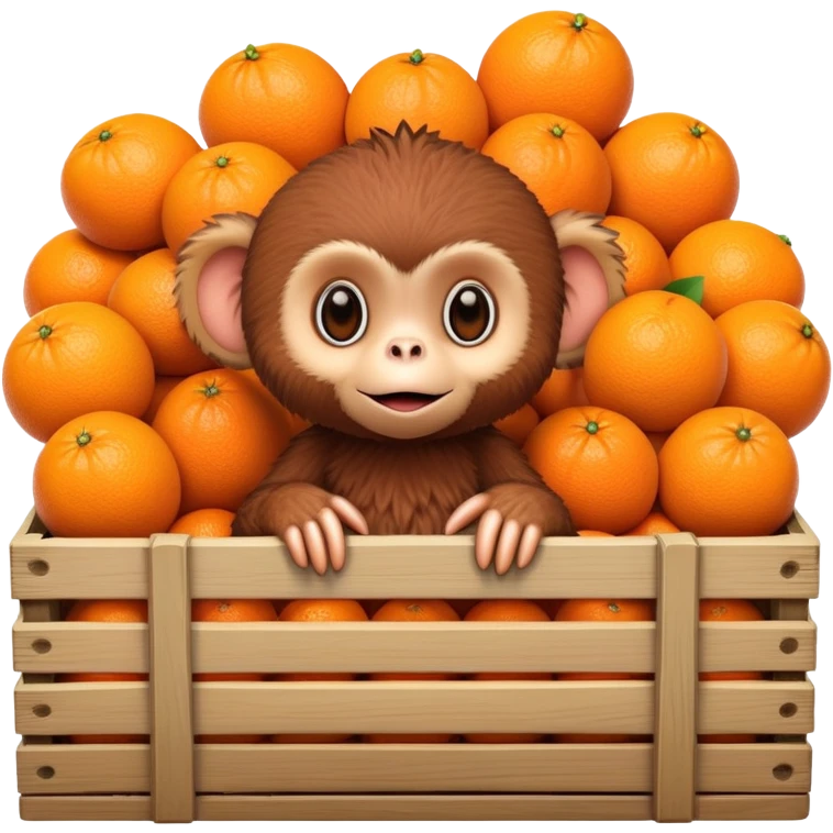Cheburashka in a crate of oranges emoji