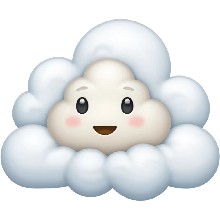 heaven cloud without face emoji