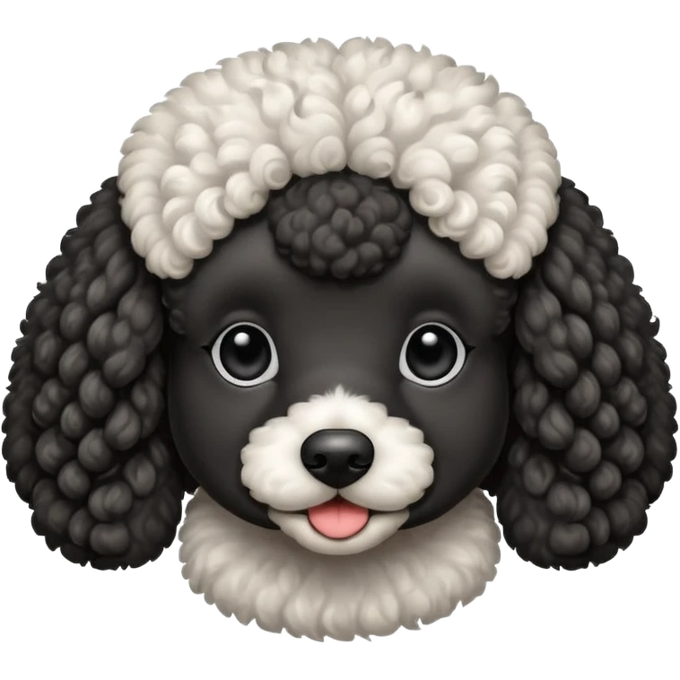 Caniche blanco y negro emoji