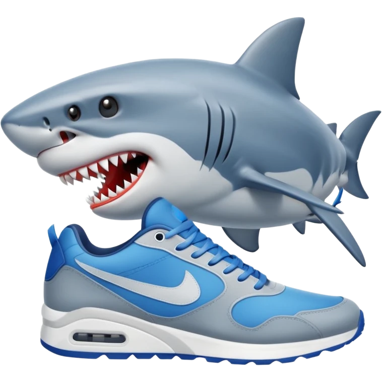 tiburon con zapatillas emoji