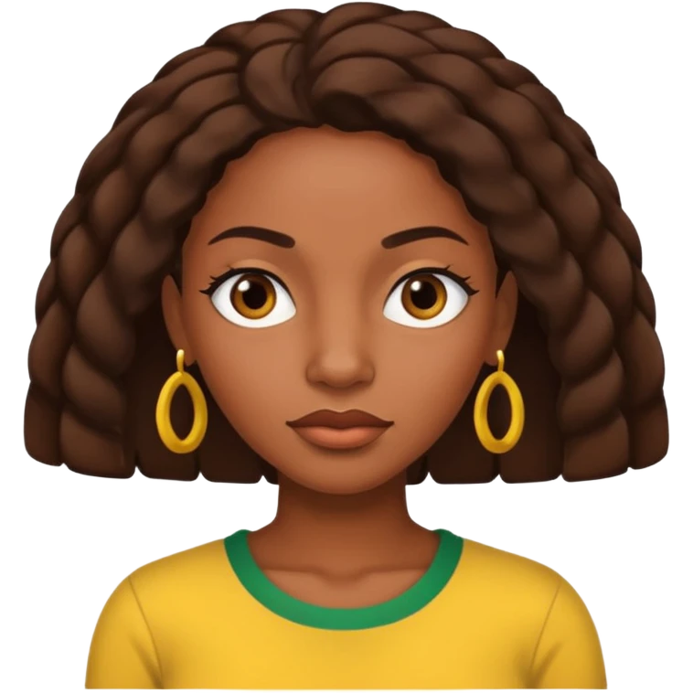 Jamaican woman giving the side eye emoji
