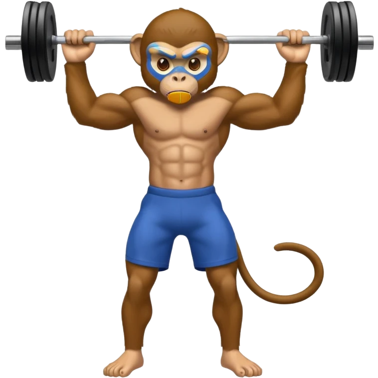 Monkey in a gym emoji