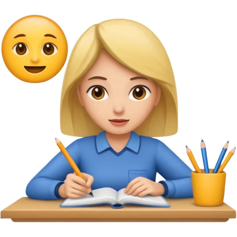Mujer estudiando emoji