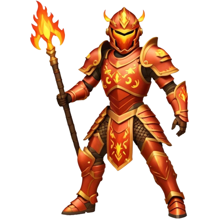 fire armored warrior emoji