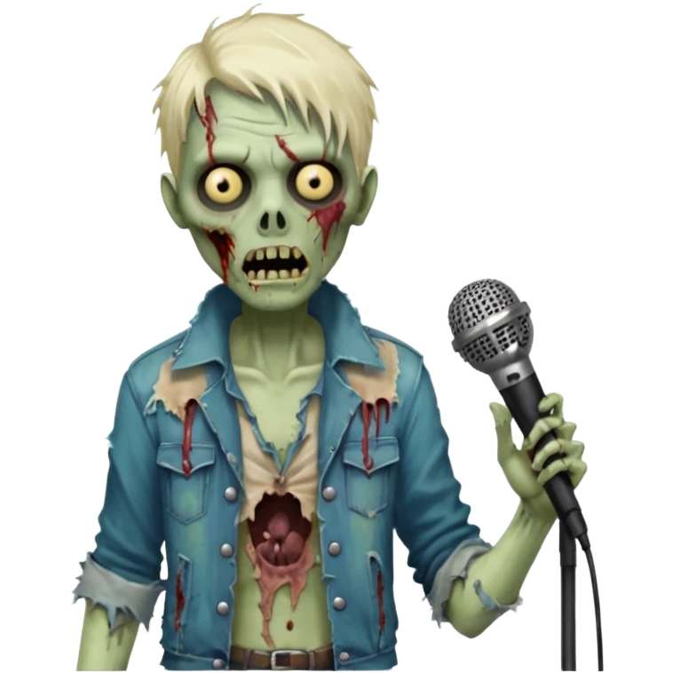 Zombie singer  microphone  emoji