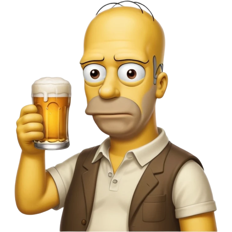 homer simpson with a beer emoji
