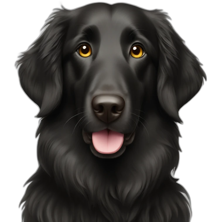 mousa flat coated retriever emoji