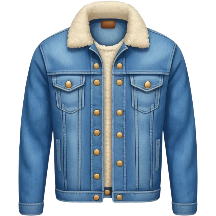 denim jacket with sherpa  emoji