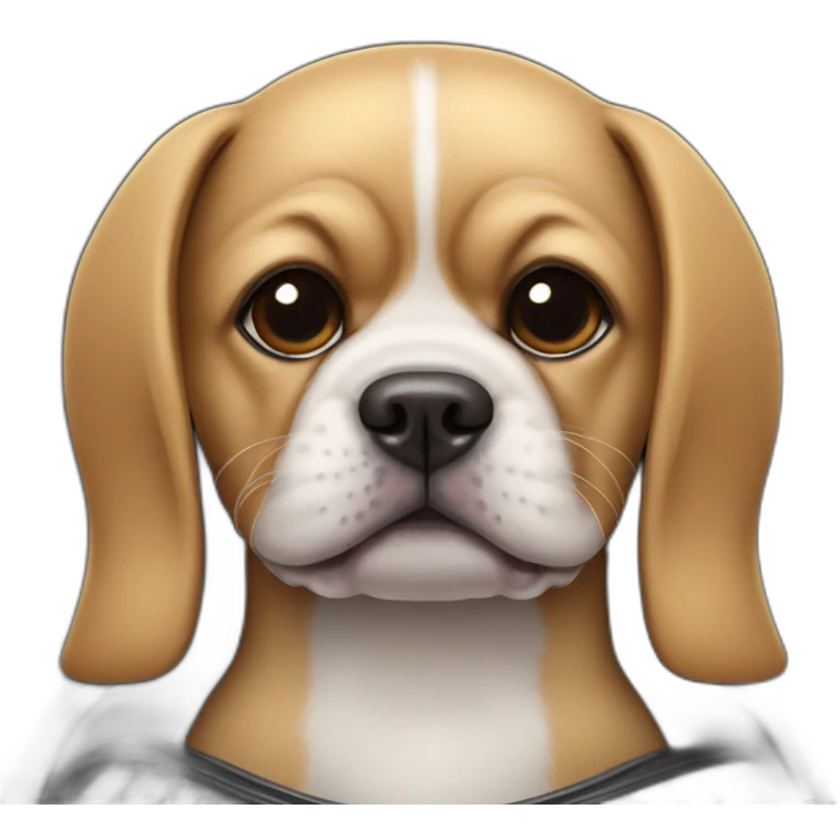 Dog dressed as darth vader emoji