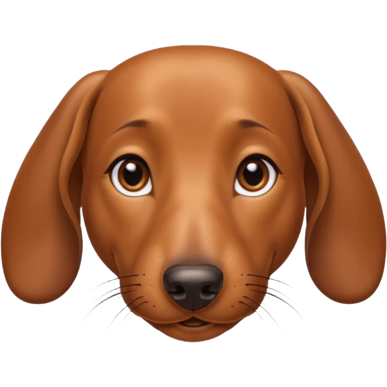 Dachshund's face (thin cheeks, not much hair) emoji