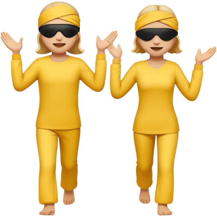 the blind leaving the blind no skin tones just plain emojis emoji
