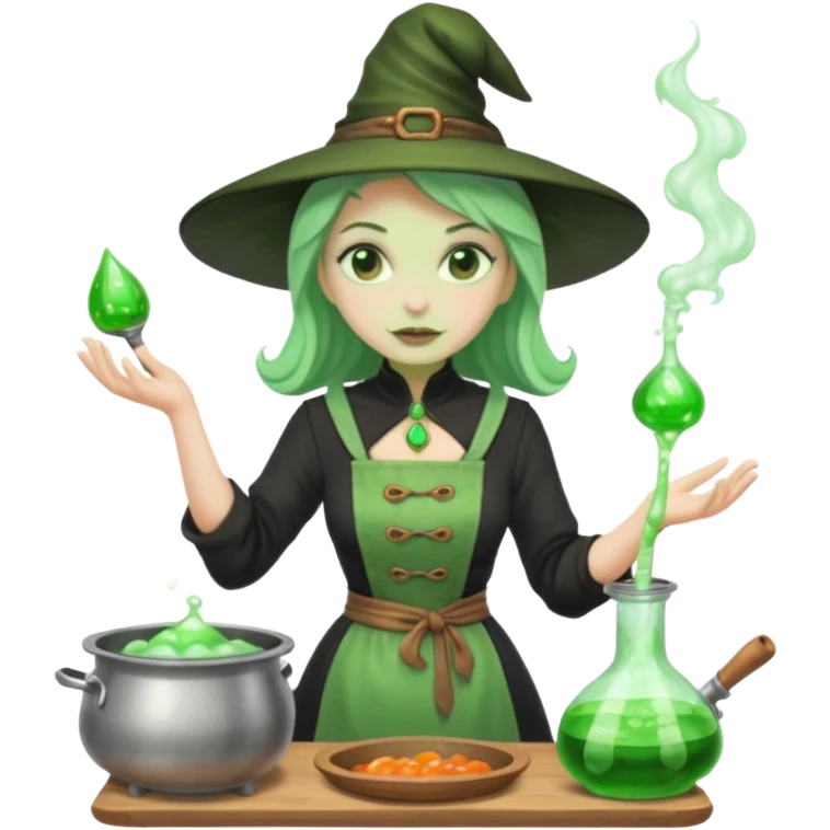 green witch cooking potion emoji
