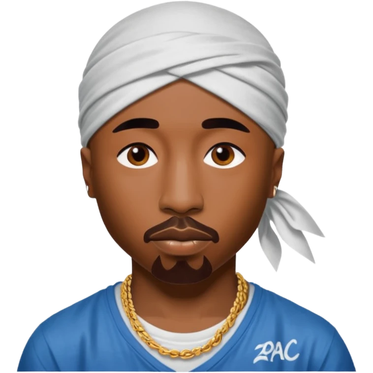2Pac face emoji