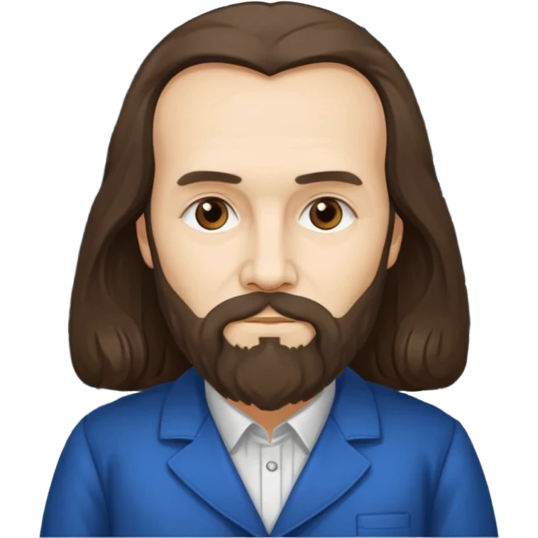 Dmitri Mendeleev with periodic table of elements emoji
