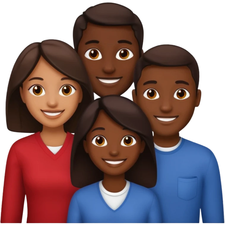 4 person group   Black emoji