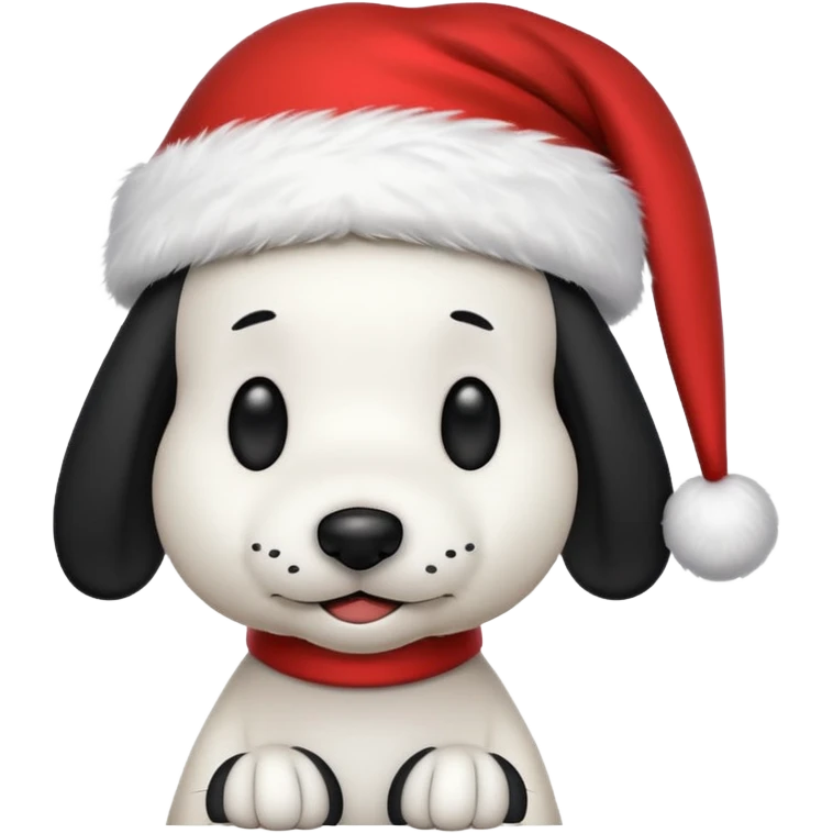 Snoopy wearing a Christmas hat  emoji