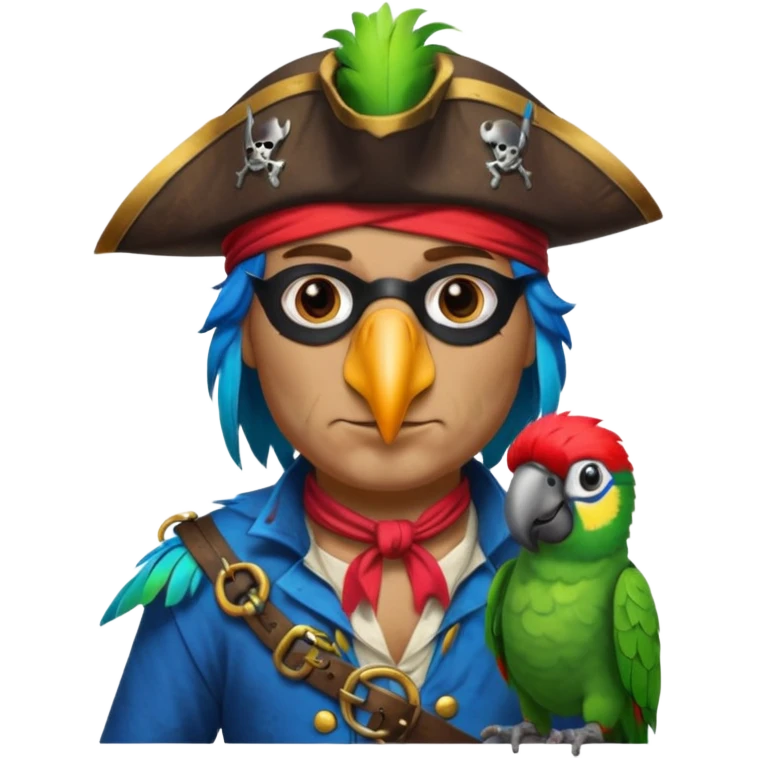 pirate and parrot emoji