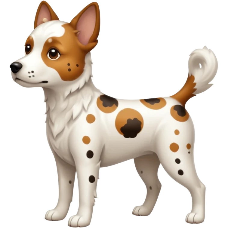 spotted white dog full body emoji