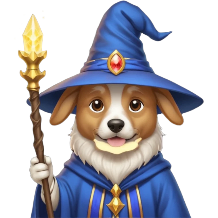 Dog wizard emoji