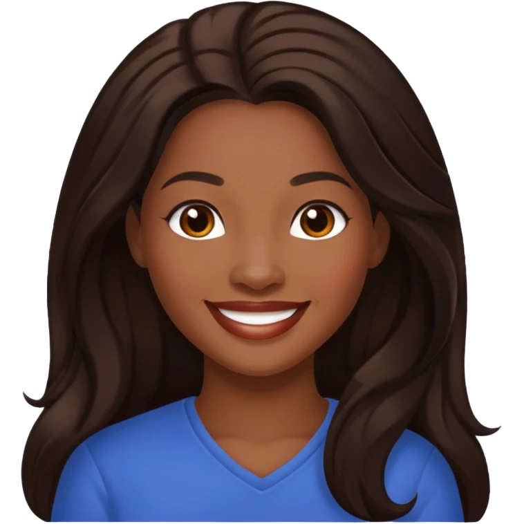 LaTocha Scott with long dark brown hair emoji