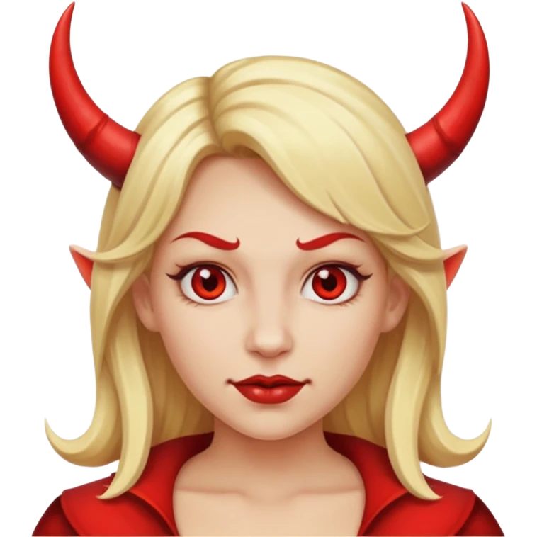 blonde hair devil emoji