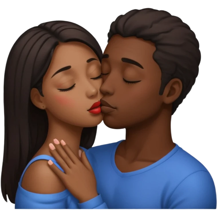 Kiss black emoji
